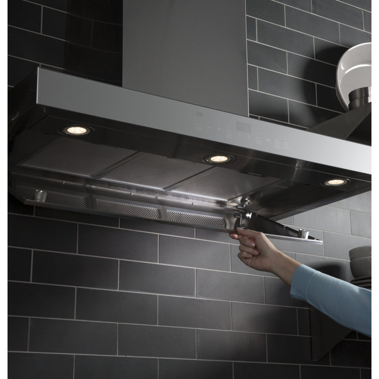36" Stainless Steel Convertible Wall Mount Range Hood with Charcoal Filter