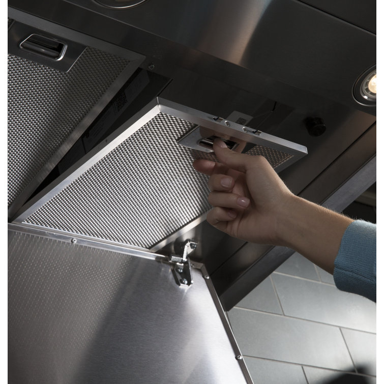 36" Stainless Steel Convertible Wall Mount Range Hood with Charcoal Filter