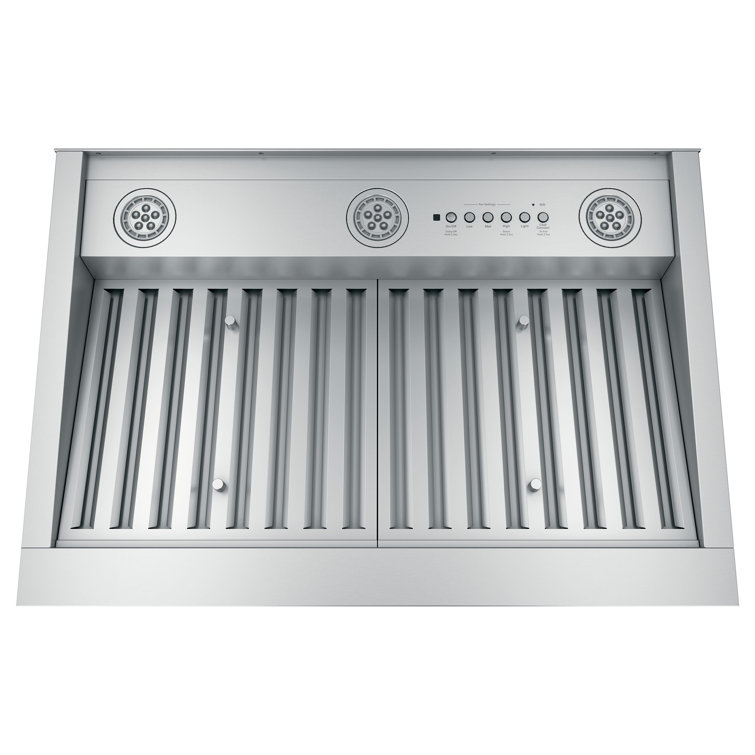 30" Stainless Steel Smart Convertible Insert Range Hood with LED Lighting