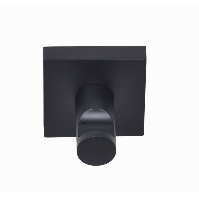 Matte Black Zinc Wall Mounted Single Robe Hook