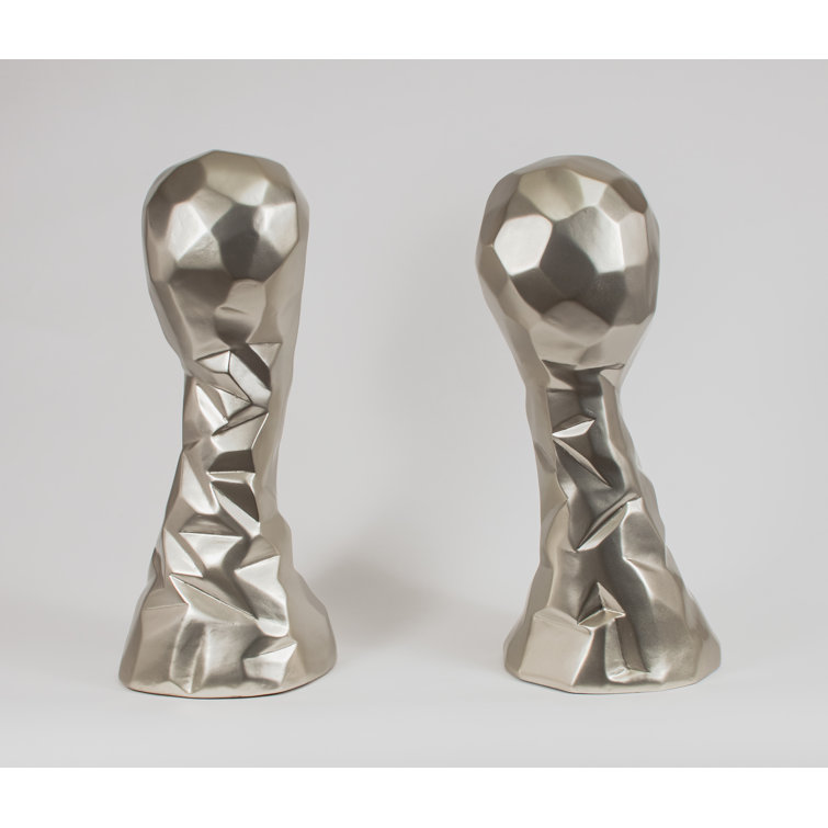 Silver Abstract Traditional 20.5" H Statue
