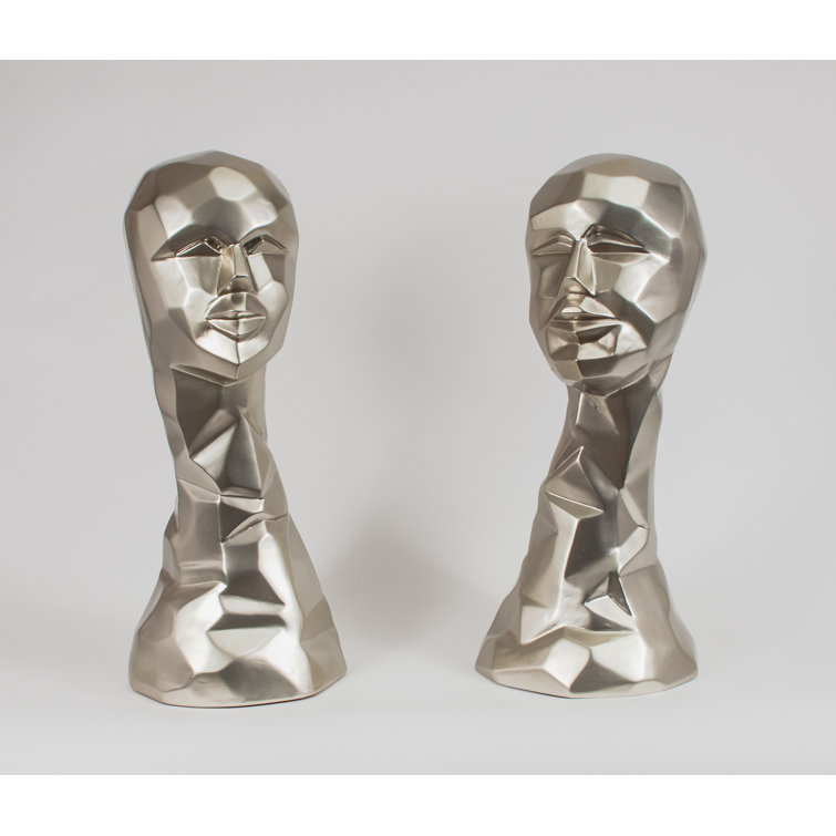 Silver Abstract Traditional 20.5" H Statue