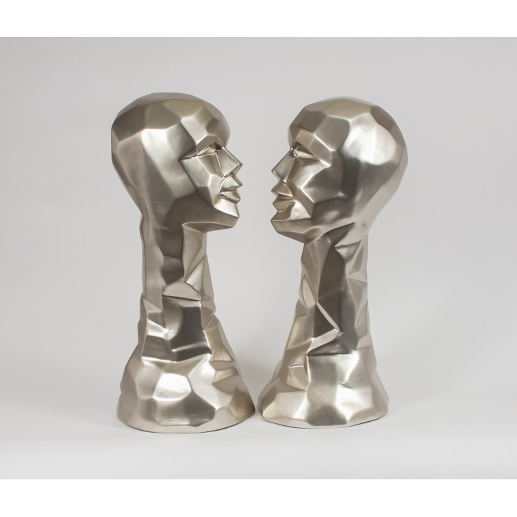 Silver Abstract Traditional 20.5" H Statue