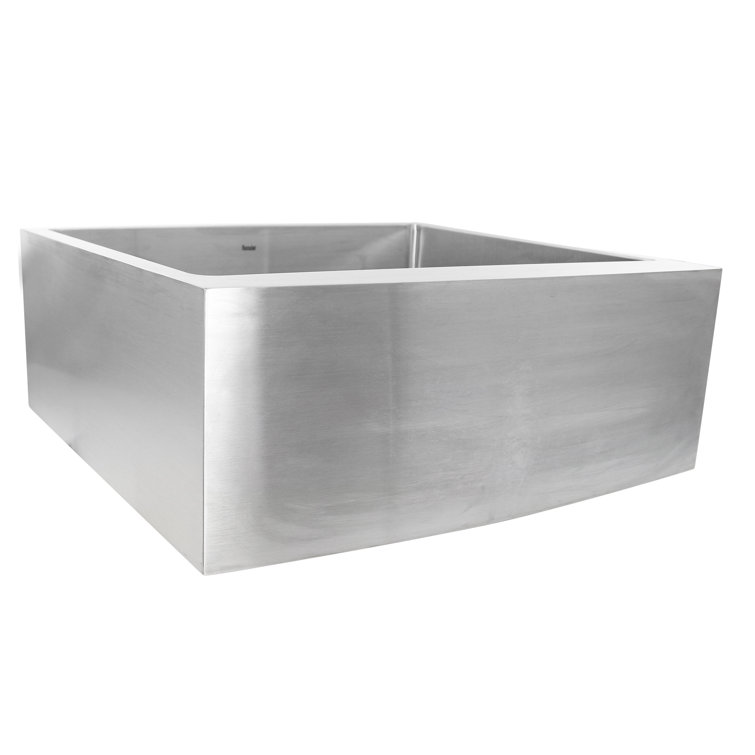 24'' Satin Stainless Steel Farmhouse Apron Front Kitchen Sink