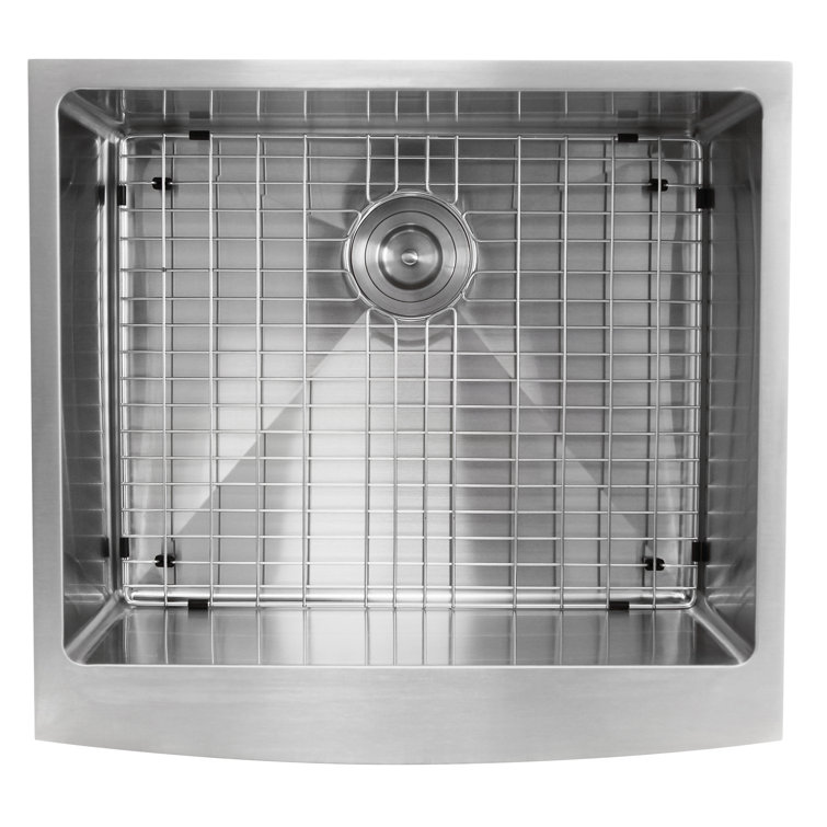 24'' Satin Stainless Steel Farmhouse Apron Front Kitchen Sink