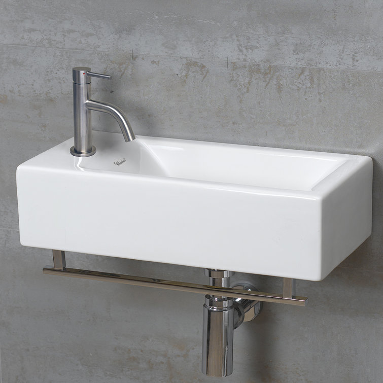 Waterhaus Slim Brushed Stainless Steel Single Lever Bathroom Faucet