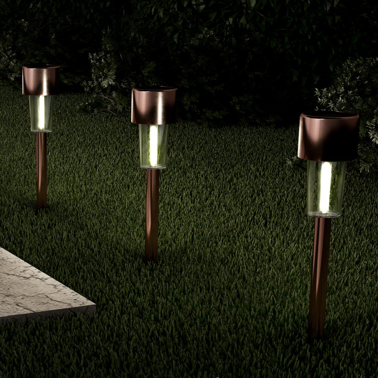 Bronze Stainless Steel Solar Pathway Light Set of 12