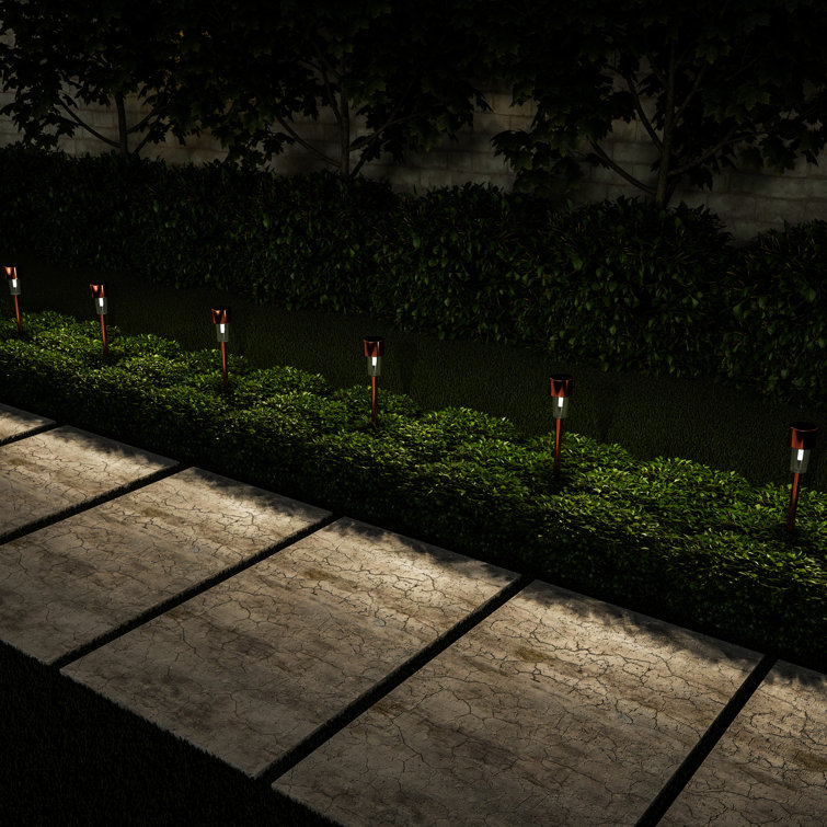 Bronze Stainless Steel Solar Pathway Light Set of 12