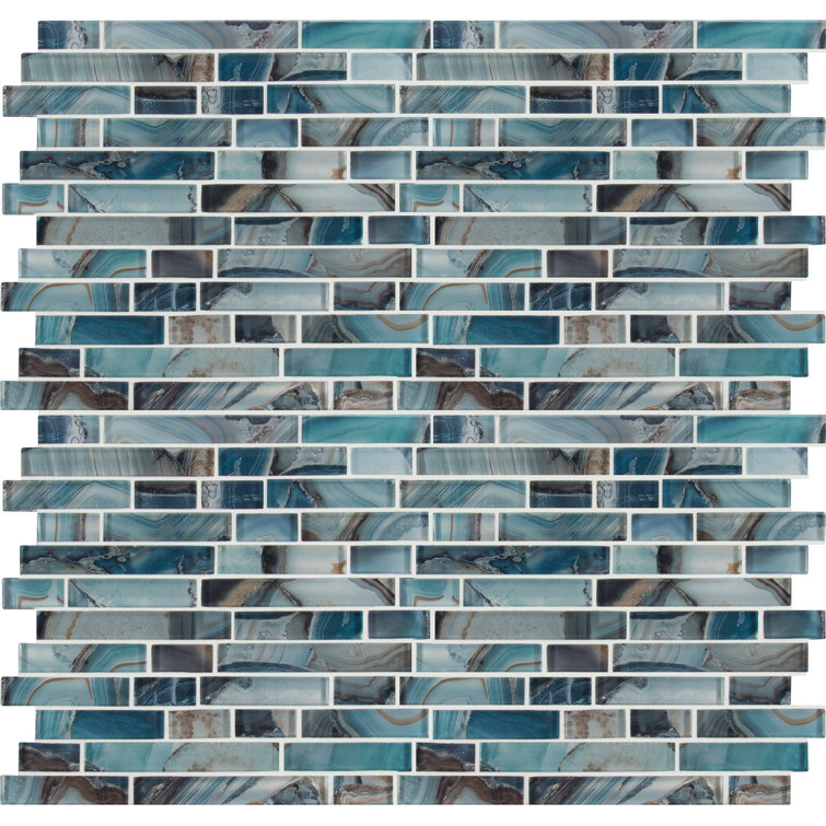 Night Sky 12" x 12" Glass Mosaic Tile
