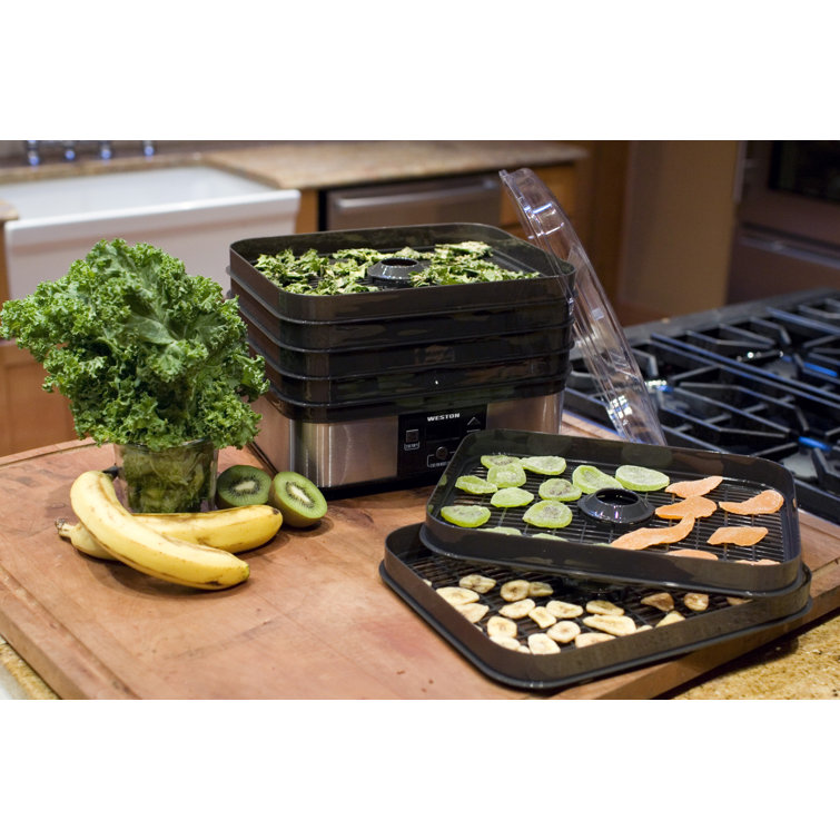 Weston 6-Tray Black and Silver Digital Food Dehydrator
