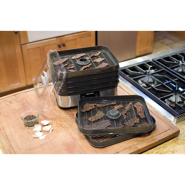 Weston 6-Tray Black and Silver Digital Food Dehydrator