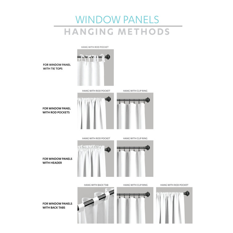 Kemmy White Ruffled Light-Filtering Polyester Curtain Panel