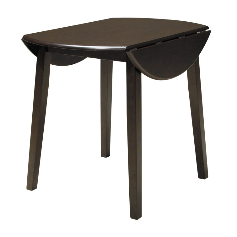 Transitional Dark Brown Birch Veneer 36" Round Extendable Dining Table