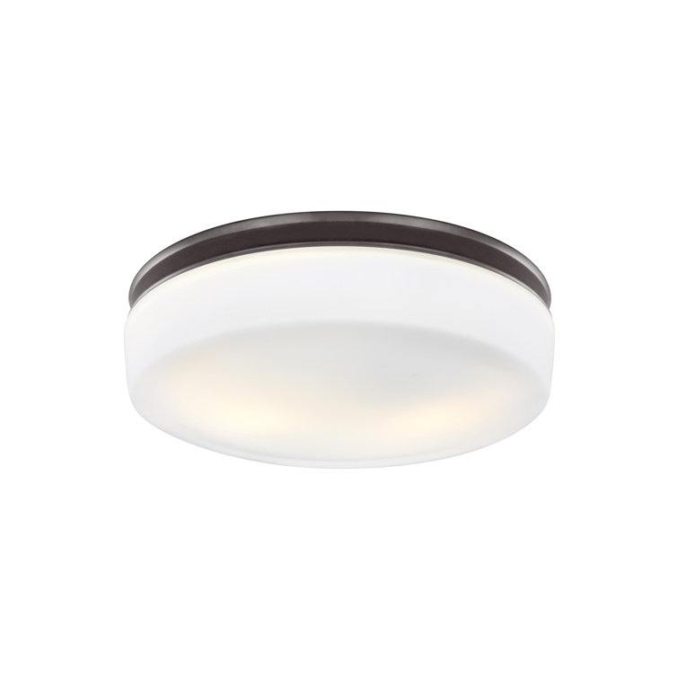 Elegant Oil Rubbed Bronze Globe Flush Mount with White Opal Glass