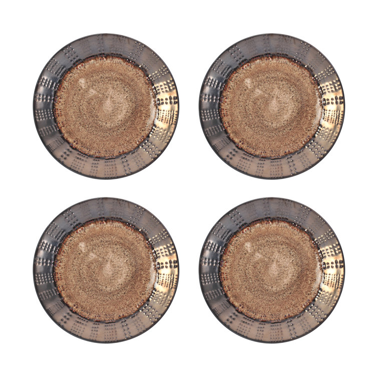 Verona Earth Tones Ceramic 16-Piece Dinnerware Set, Service for 4