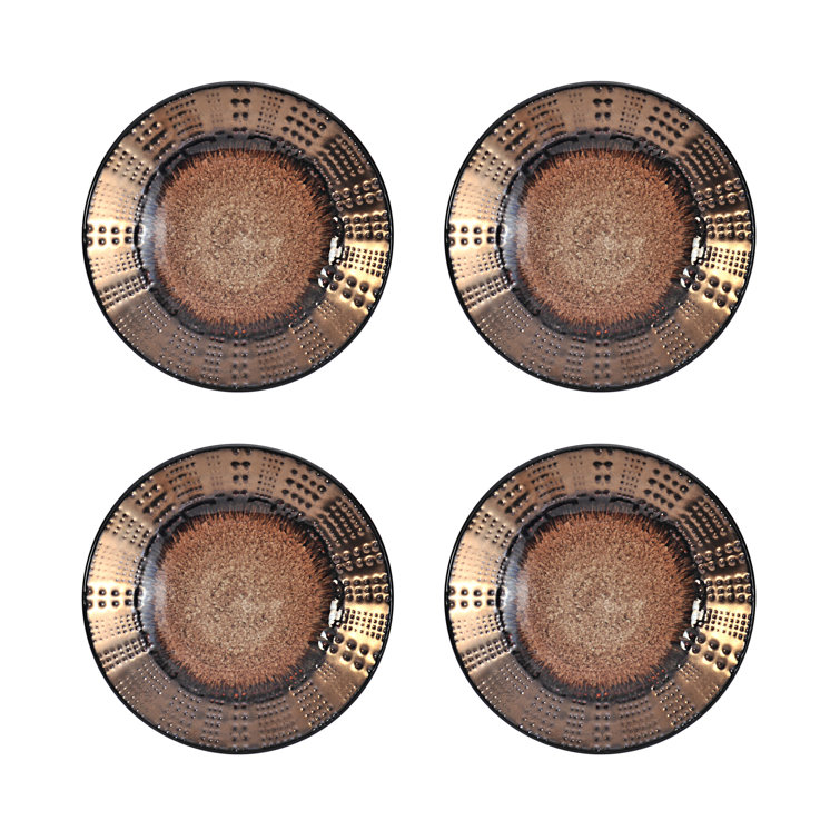 Verona Earth Tones Ceramic 16-Piece Dinnerware Set, Service for 4