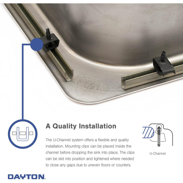Dayton 15'' Satin Stainless Steel Drop-In Bar Sink