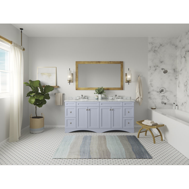 Polished Chrome Wall Mounted Tub and Shower Faucet with Pulse Rain Jet