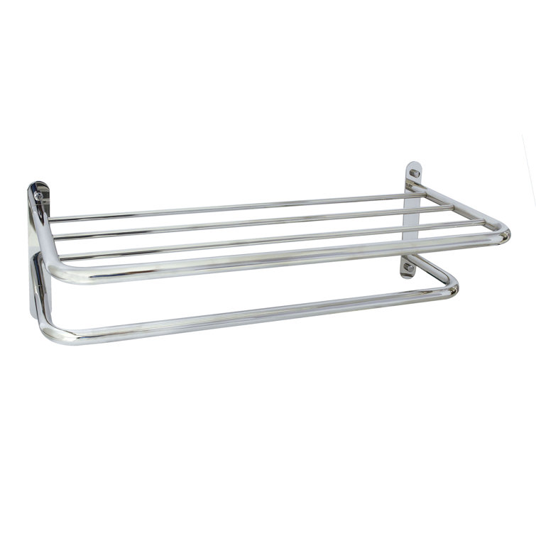 Polished Chrome 24" Double Wall Mounted Towel Rack