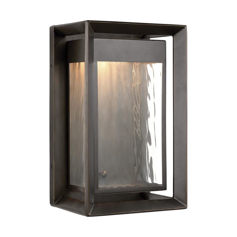 Antique Bronze Dimmable Outdoor LED Wall Lantern with Clear Glass Shade