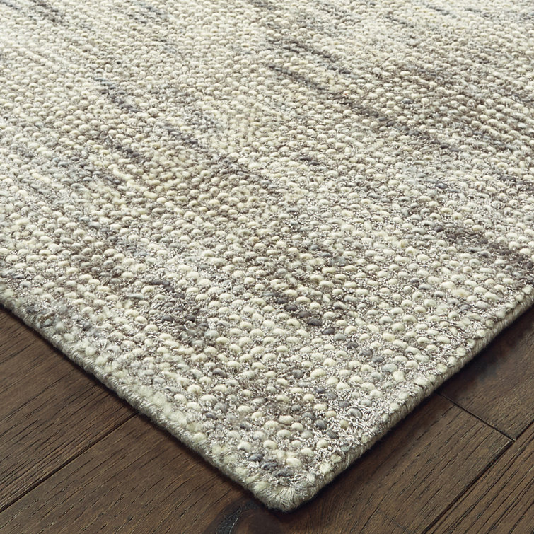 Handmade Gray Elegance 6' x 9' Wool-Viscose Tufted Area Rug