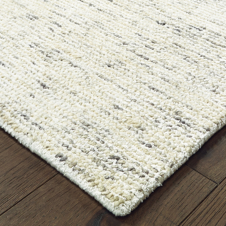 Handmade Tufted Luxe Gray Wool & Viscose 6' x 9' Area Rug