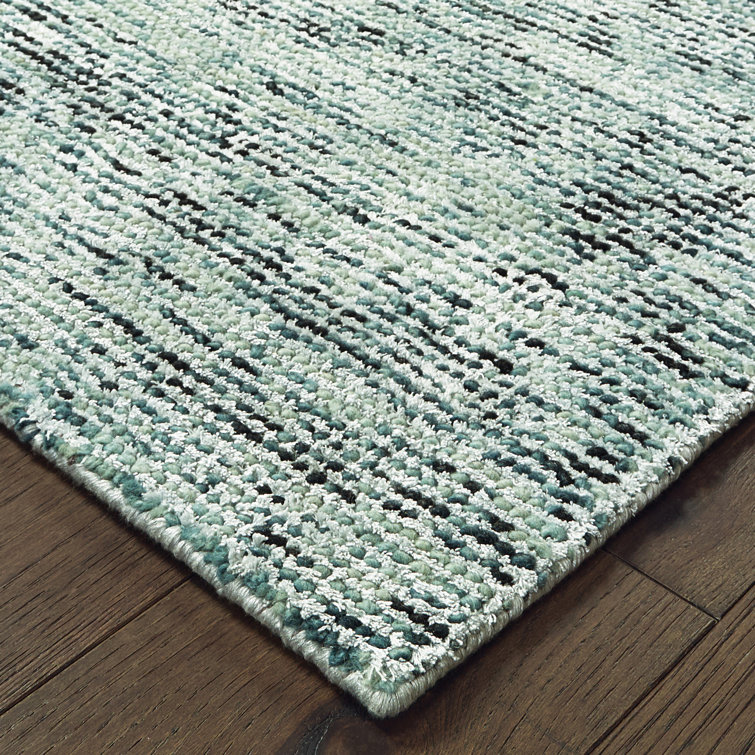 Handmade Luxe Gray Wool-Viscose 5' x 8' Tufted Area Rug