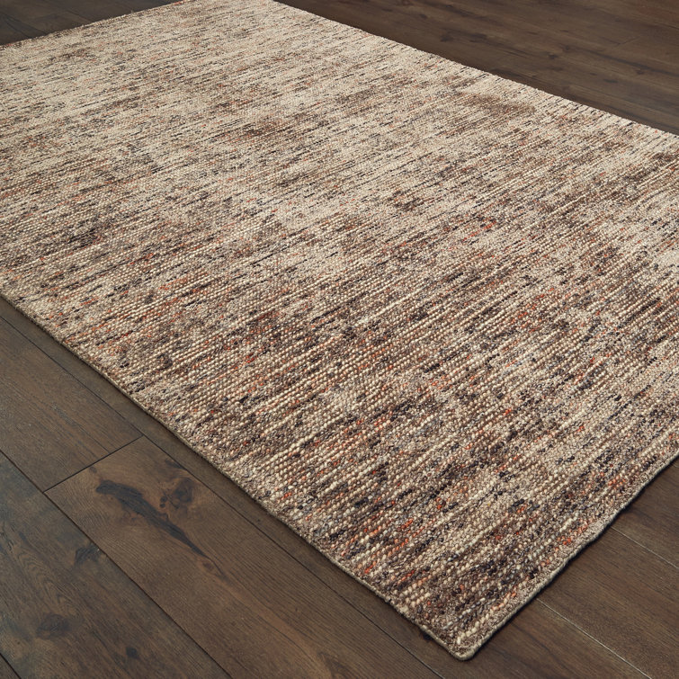 Luxurious Hand-Tufted Gray Wool & Viscose 6' x 9' Area Rug