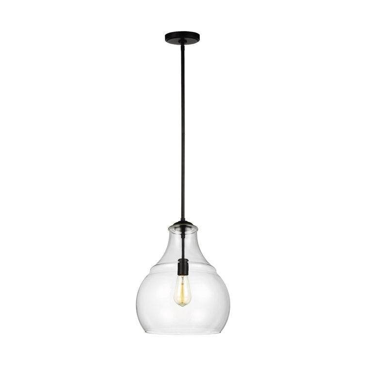 Oil Rubbed Bronze Clear Glass Globe Pendant Light