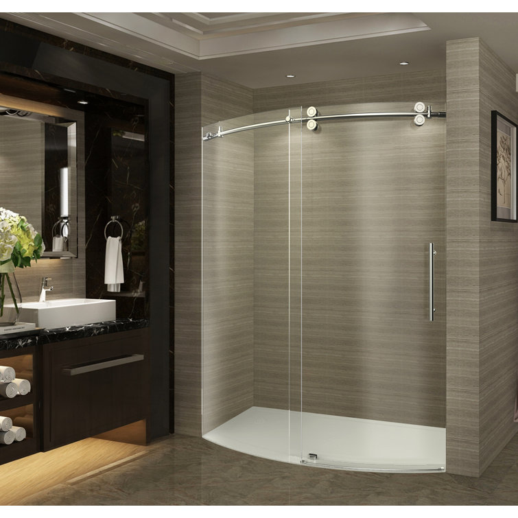ZenArch 60" x 75" Frameless Clear Tempered Glass Shower Door