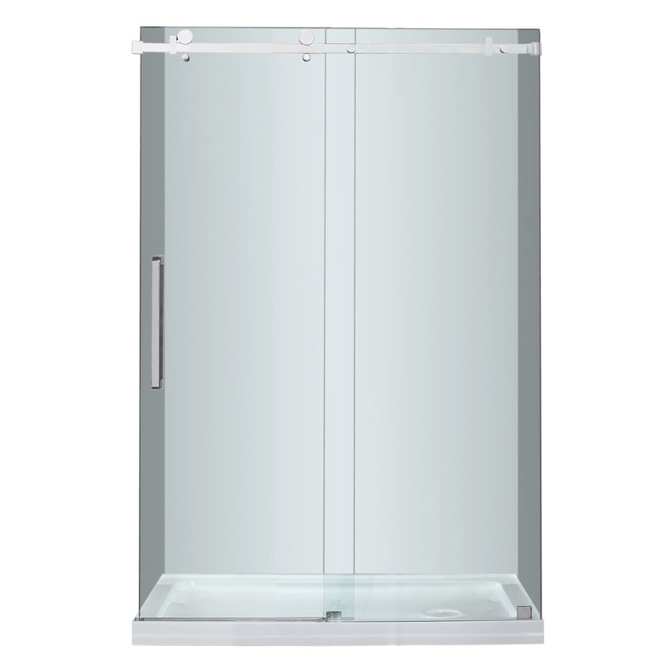 Moselle 48'' x 77.5'' Frameless Clear Tempered Glass Shower Door