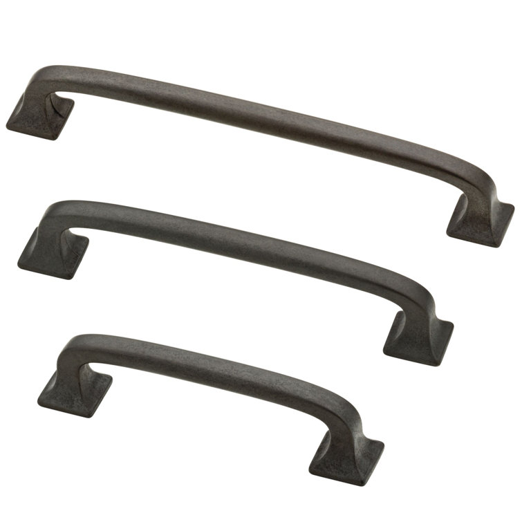 Soft Iron 4" Bar Pull Handles with Mounting Hardware