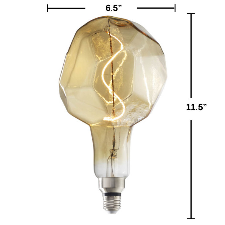 Oversized Amber LED Edison Bulb with Nostalgic Filament