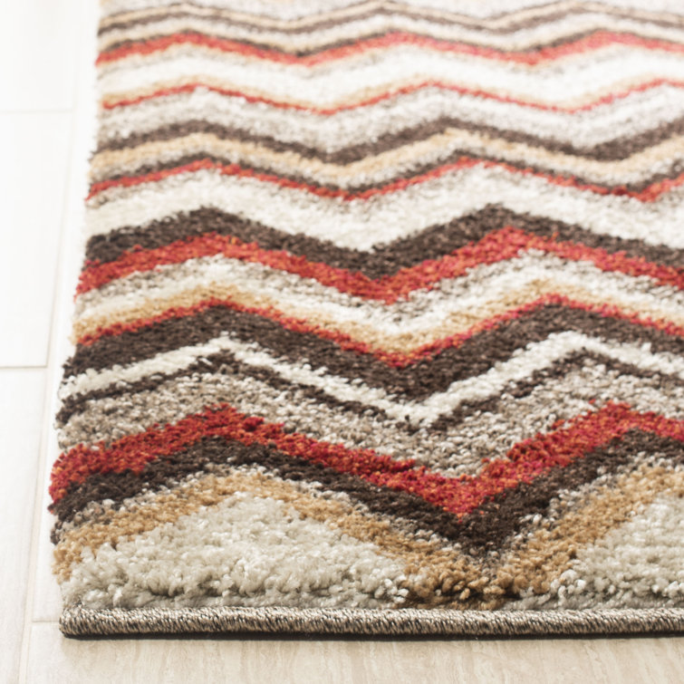 Tahoe Multicolor Stripe 4' x 6' Synthetic Easy Care Rug