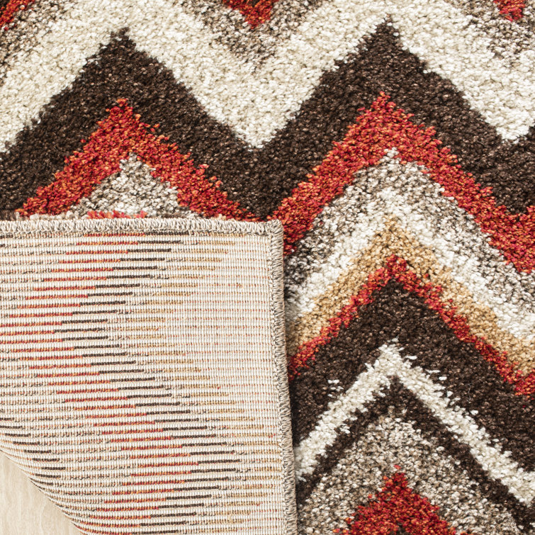 Tahoe Multicolor Stripe 4' x 6' Synthetic Easy Care Rug