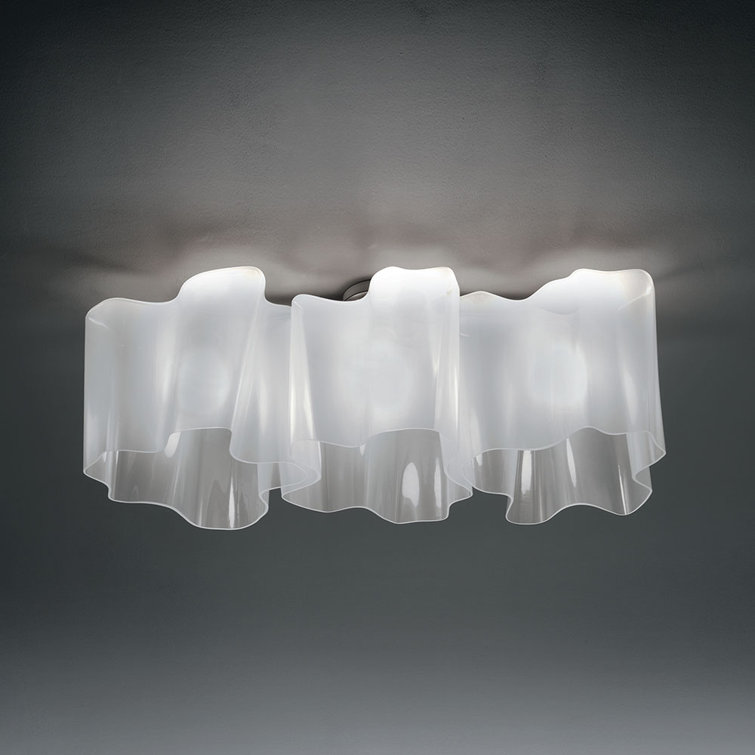 Mini Logico Triple Linear LED Flush Mount in Gray Smoke