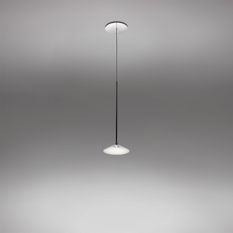 8.25" Black Glass LED Dimmable Pendant Light