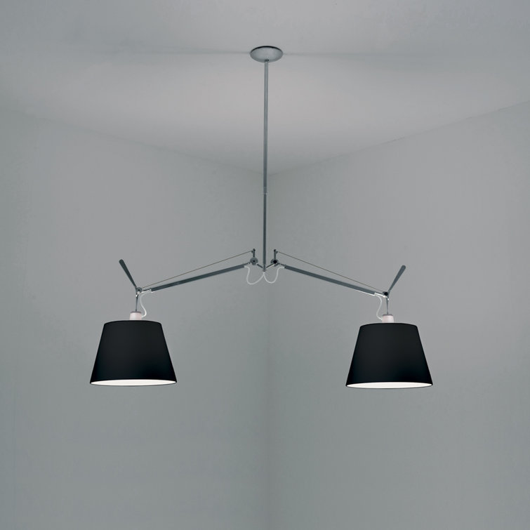 Tolomeo 10" Black Drum Shade LED Suspension Light
