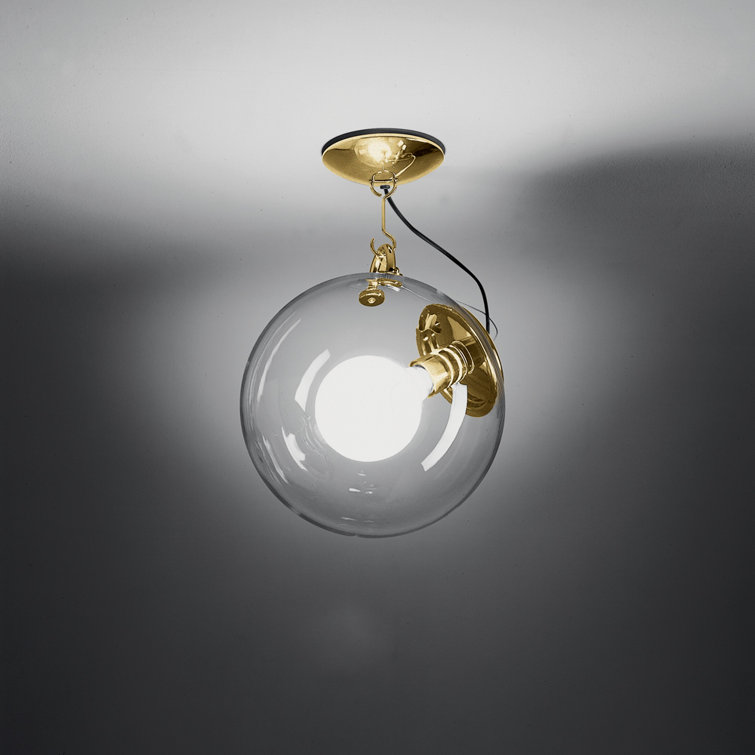 Gold Glass Globe LED Dimmable Ceiling Light