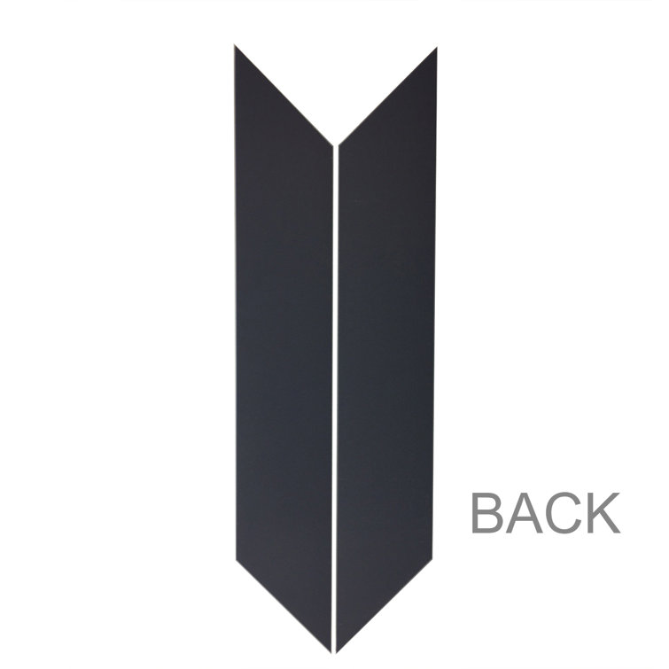 Graphite Blue Glass Chevron Wall Tile for Kitchen and Bathroom