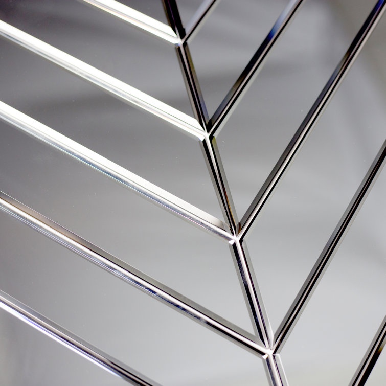Silver Beveled Glass Mirror Hexagonal Wall Tiles
