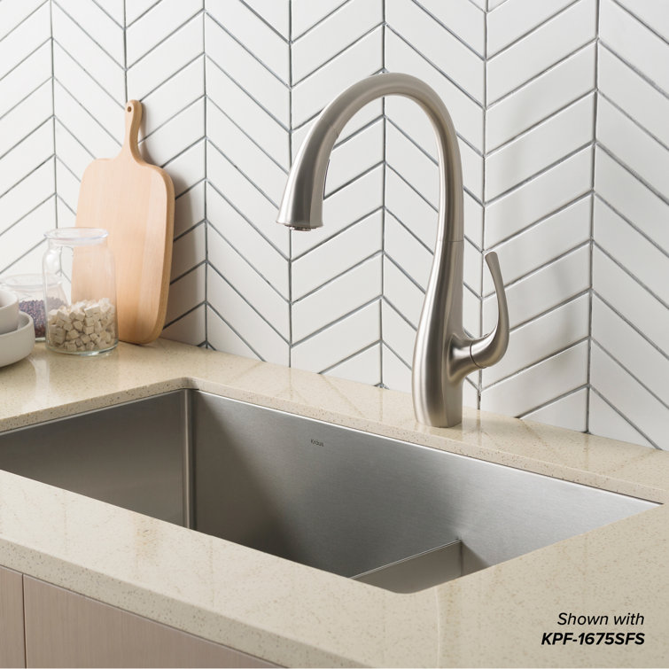 Kraus 32-Inch Satin Stainless Steel Double Bowl Undermount Sink