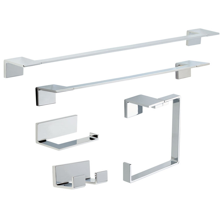 Vero 26-Inch Chrome Wall Mounted Towel Bar