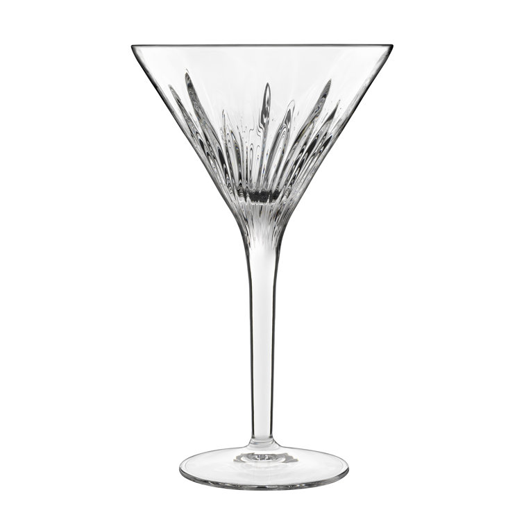 Luigi Bormioli 7.25 oz Ribbed Martini Glasses Set of 4
