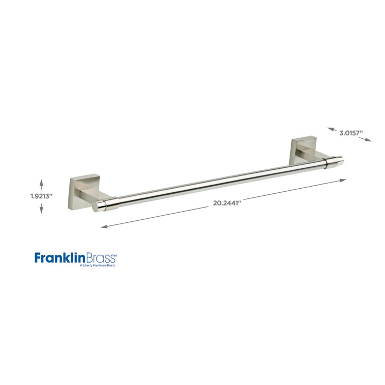 Maxted 18" Brushed Nickel Wall Mounted Towel Bar