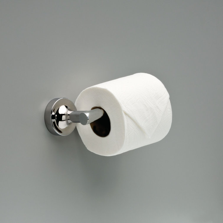 Voisin Polished Chrome Single Post Toilet Paper Holder