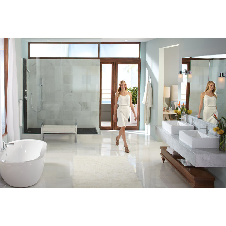 Modern Chrome Wall-Mounted Single-Function Shower Trim Kit