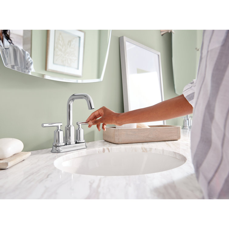 Gibson Chrome Two-Handle Centerset High Arc Bathroom Faucet
