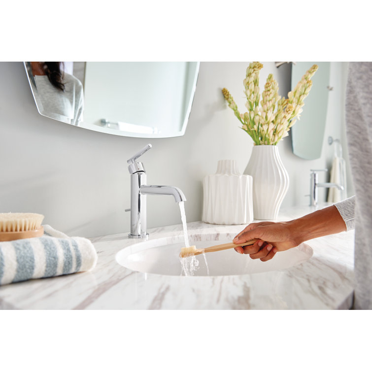 Sleek Modern Chrome Single-Handle 8'' Bathroom Faucet