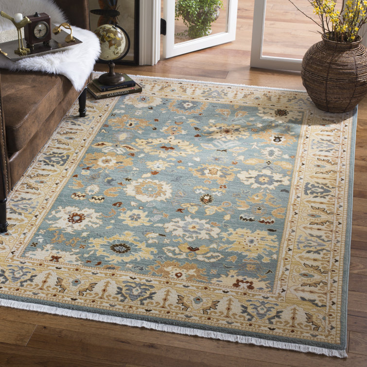 Elegant Light Grey & Beige Floral 8' x 10' Synthetic Area Rug